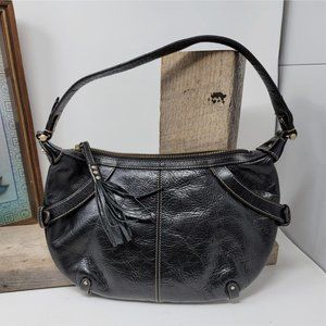 Liz Clayborne Leather Purse Handbag Black